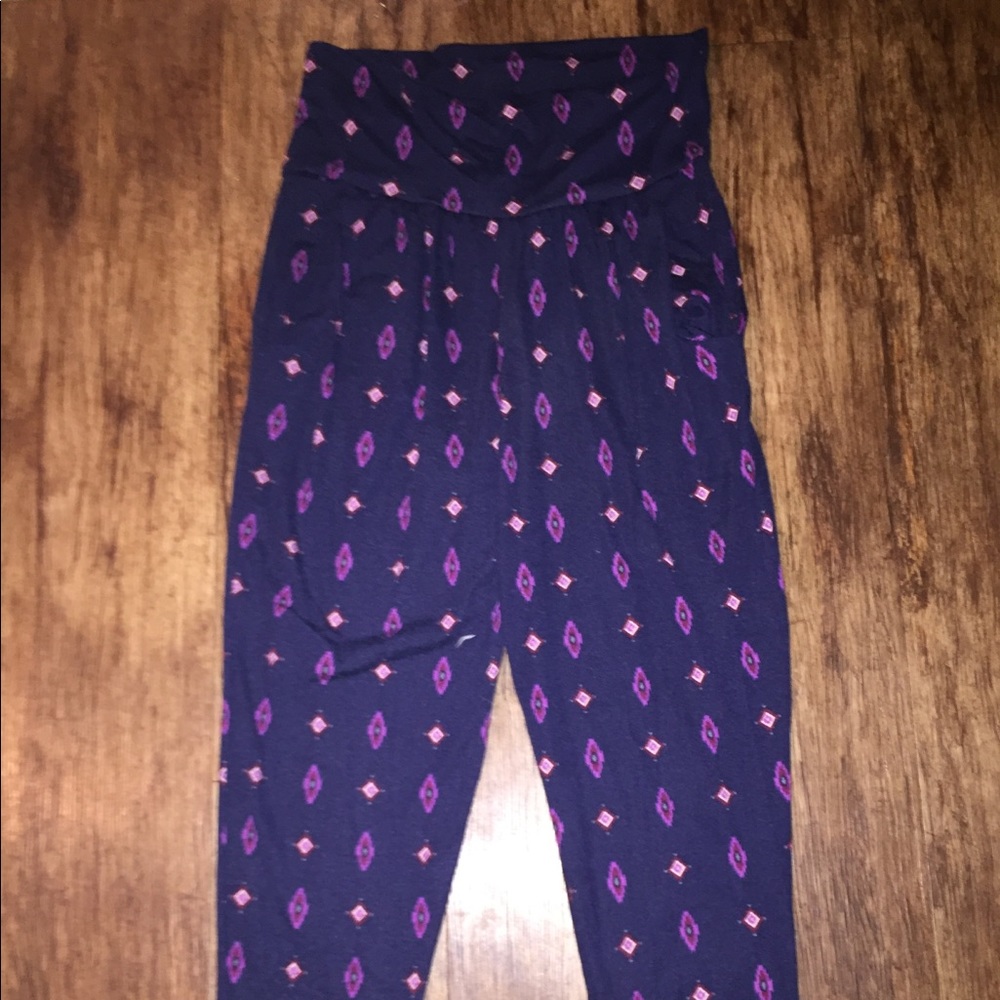Blue patterned jogger/comfy pants